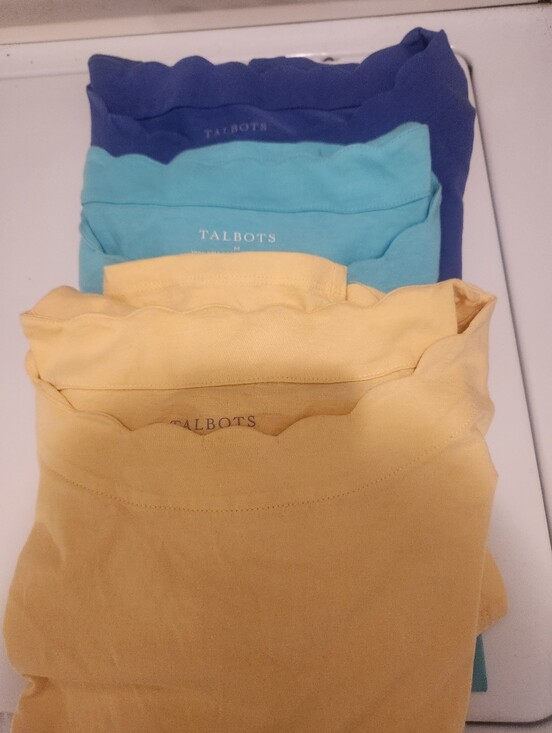 Talbots Tops - 3 Talbots Scalloped Neck Pima Cotton Tops